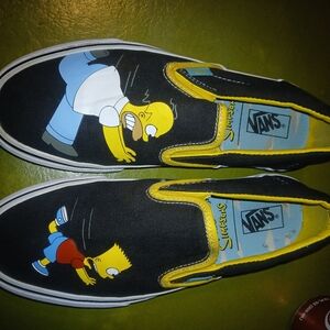 Vans X The Simpsons Slip On Homer & Bart Black Mens EXCLUSIVE.